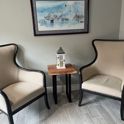 Pair of Uttermost Honestly Beautiful Wing Back Arm Chair #23073.