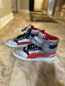 Puma Sky 2 Hi Games Silver-red-black-white, US size-9