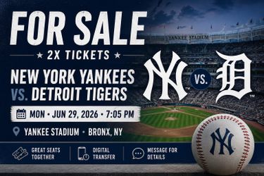 New York Yankees vs. Detroit Tigers Tickets