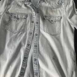 Levis Denim Shirt Mens Medium Slim Fit 