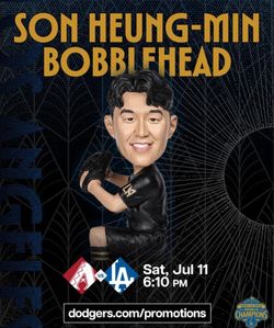 4 TIXS -DODGERS vs Dbacks 7/11 LAFC Heung Min Bobblehead Heung- Reserve MVP