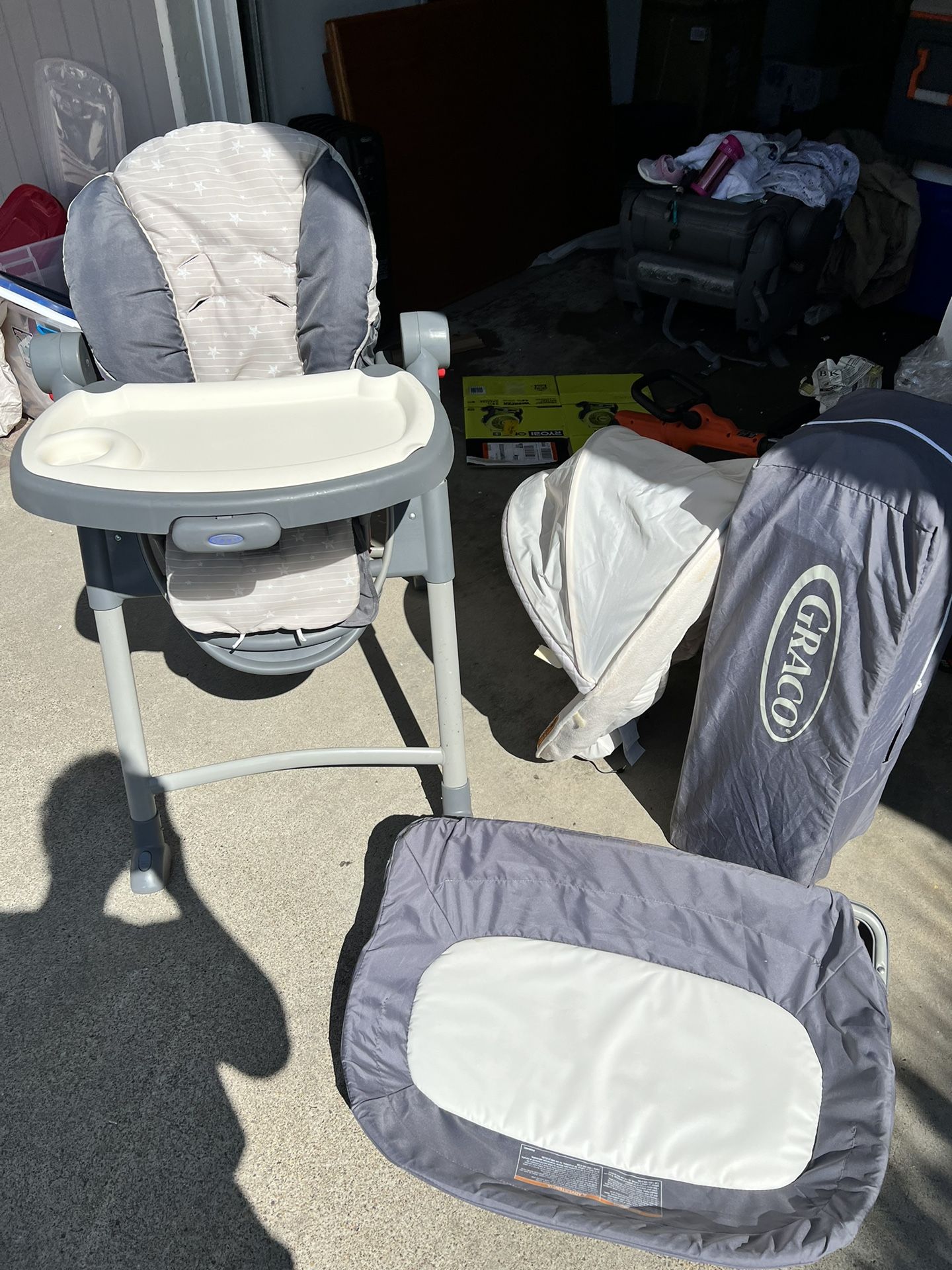 Folding High Chair And Pack N Play