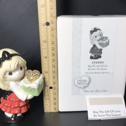 Precious Moments 2017 Annual Xmas Figurine #171001 “May The Gift Of Love Be Yours This Season” and BONUS
