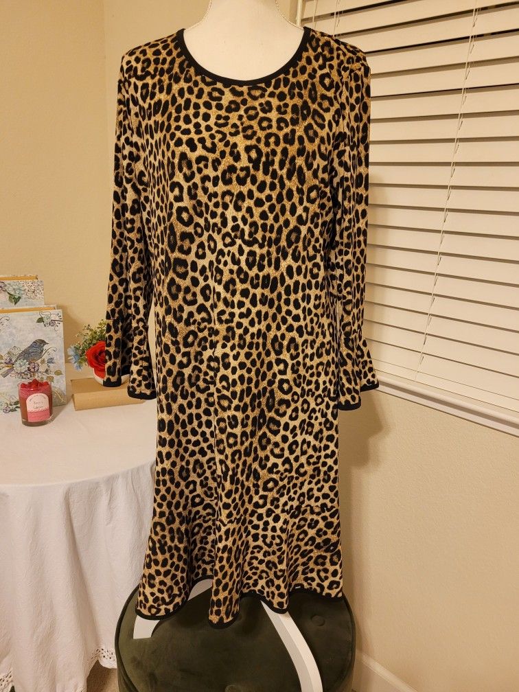 Michael Kors Leopard Print Dress Size XL