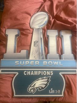 Eagles Fletcher Cox autographed Super Bowl