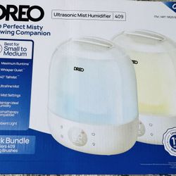 DREO Ultrasonic Cool Mist 0.8 Gal. Humidifier, 2-pack