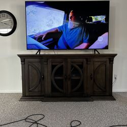 75 In Samsung With Lg Tv Cabinet