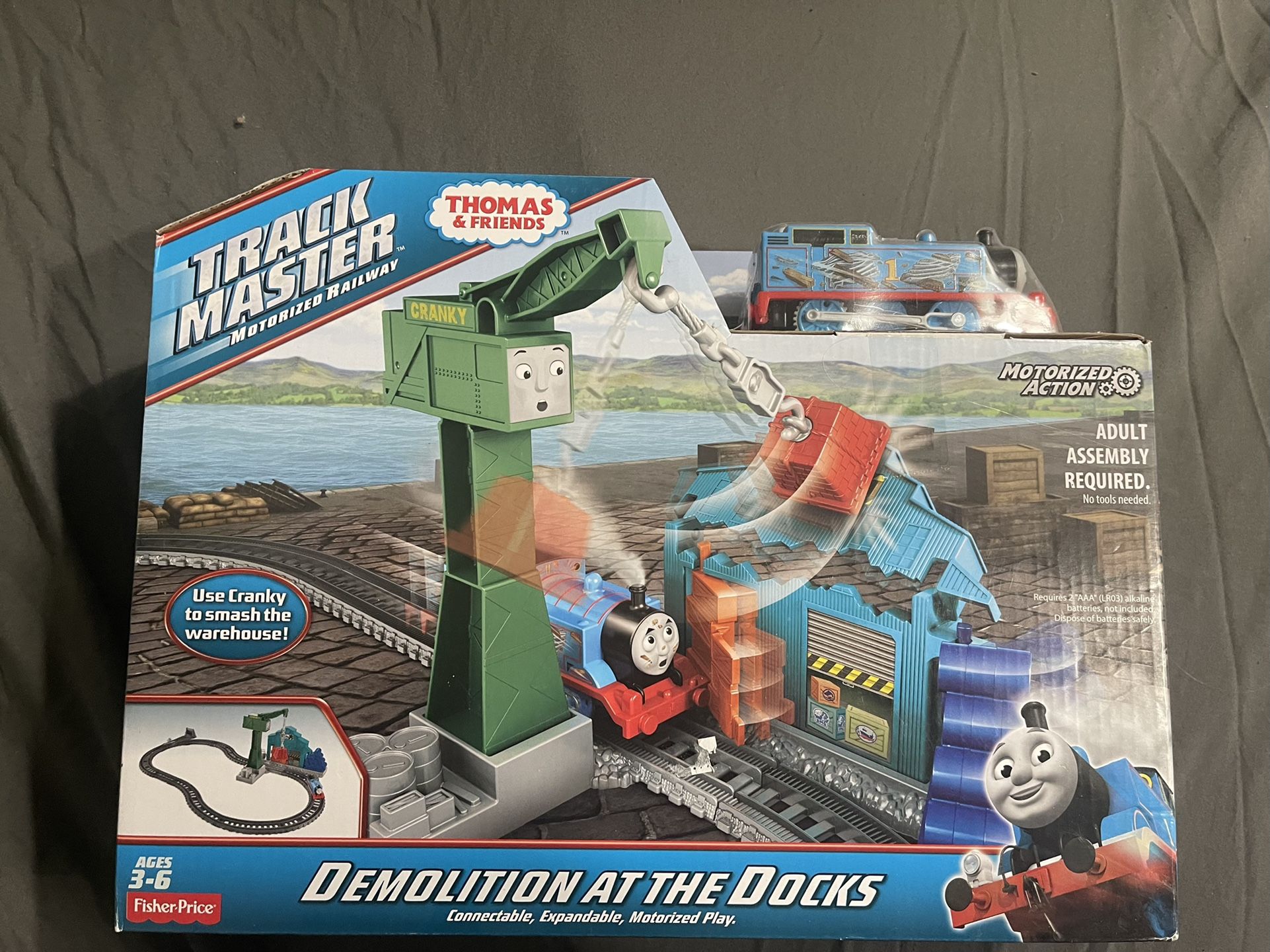 Track Master THOMAS & Friends Demolition At The Docks Playset Cranky Brand New