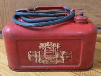 Vintage Wizard 3-1/4 Gallon Boat Outboard Motor Gas Tank Metal 2 Stroke 1950s
