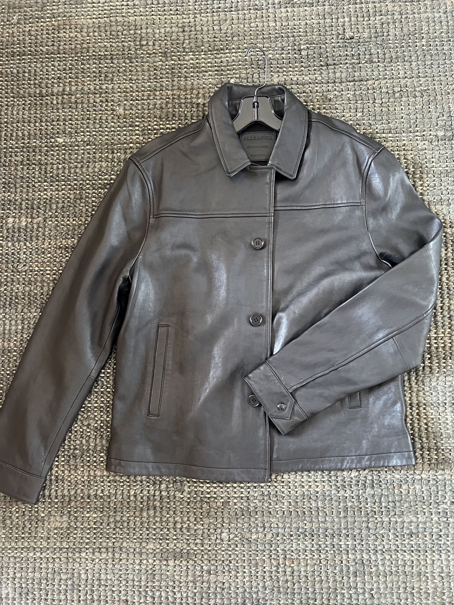 ALL SAINTS SHEEP LATHER JACKET