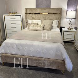 Modern Luxury 3 Piece Queen Bedroom Set 
