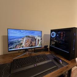 High FPS Gaming PC Setup – RX 7600, 32GB RAM, 2TB + 144Hz AOC 24G2 Monitor + Razer 