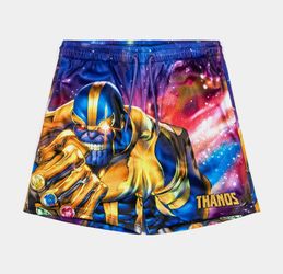 Marvel Thanos X Shoe Palace Hybrid Shorts Mens Small Mesh Zip Pockets Collab New