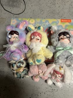 New Opened 6pcs! Rolife Nanci Shining Bunny Plush Series Figure Toy Hot /pickup Fontana 