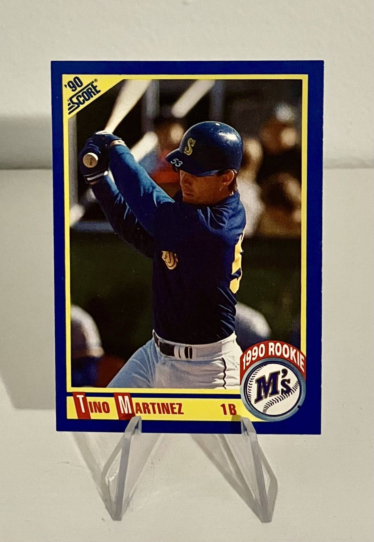 1990 Score TINO MARTINEZ RC #596 Rookie Seattle Mariners