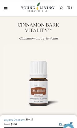 Cinnamon bark vitality 5 mL Young Living Essential Oils