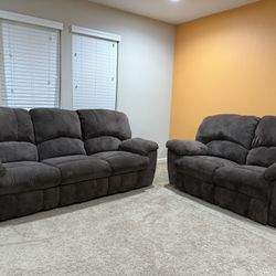 Microfiber Sofa & Loveseat with Recliners