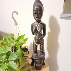African Wooden Baule Figure