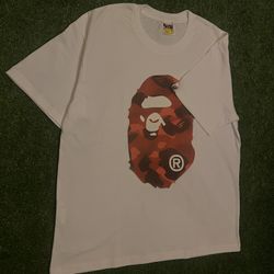 Bape Shirt Red Camo Size Large 