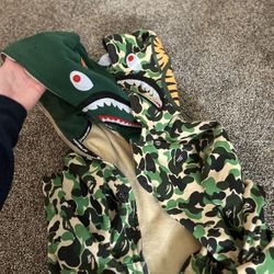 Double Hooded Bape Jacket Size L