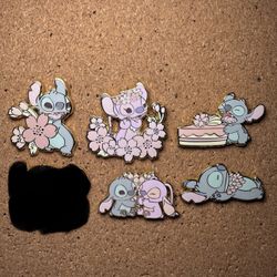 Disney Loungefly Trading Pins Lilo & Stitch Floral Blind Box Bundle Lot [5 Pins]