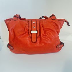 Plum Leather Shoulder Bag 