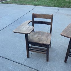 Vintage School Desk With Chair
