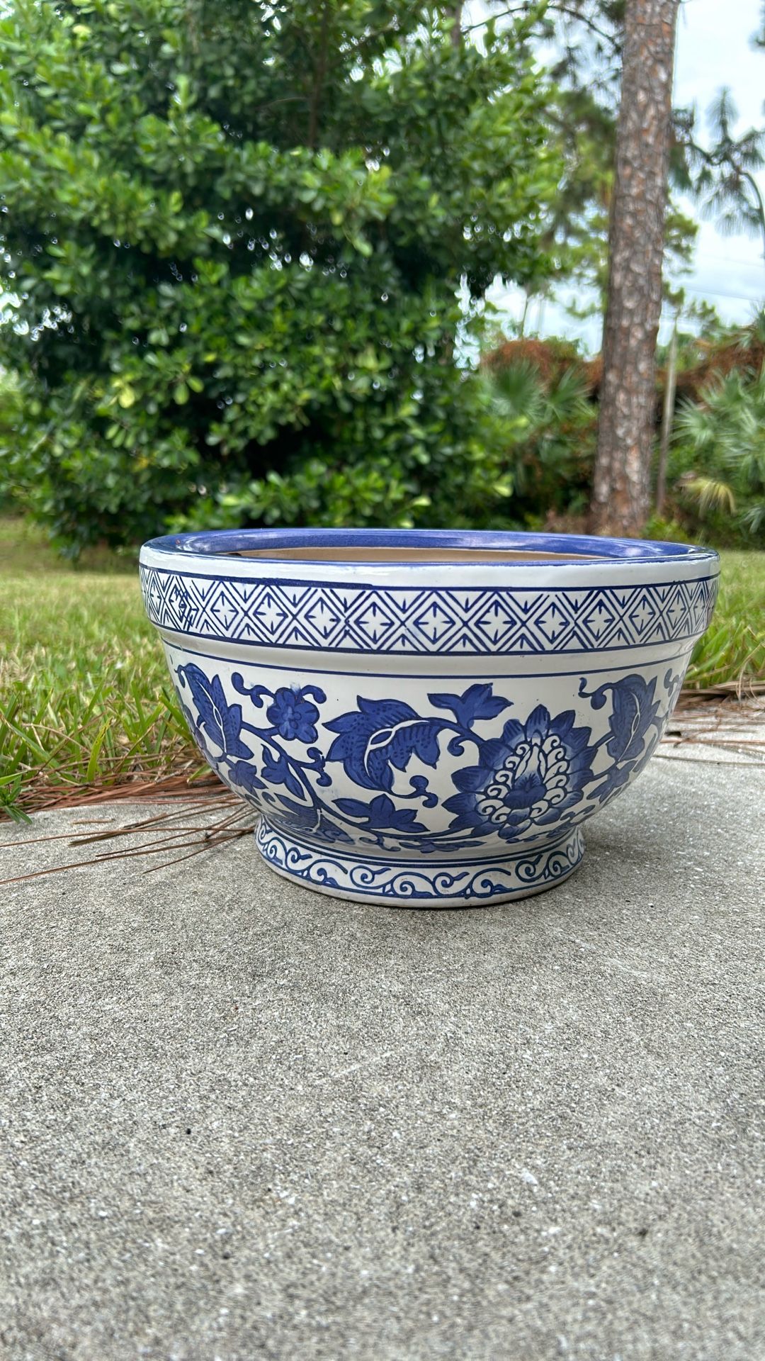 Blue And White Pot