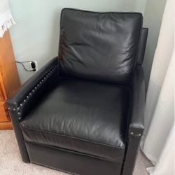 Pottery Barn - Tyler Square Down Arm Leather Power Life Recliner 