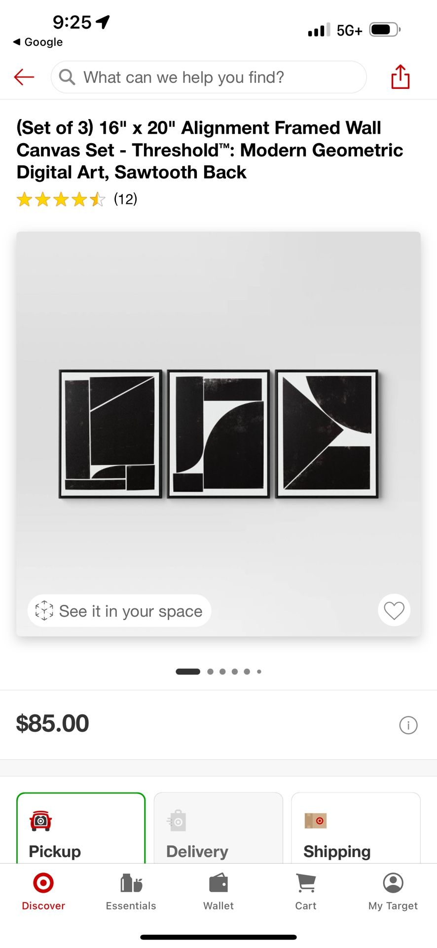 Target Geometric Artwork Frames