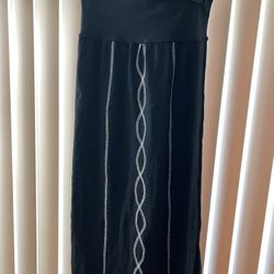 Laura Hlavac Size Xs 0-2  Long Black Very Soft  Skirt 35 “ Long Model # 1285 