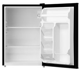 Mainstays 2.7 cu ft Single-Door Compact Refrigerator, Black, Adjustable Glass Shelves