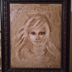 Framed Artwork Of A Beautiful Young Woman