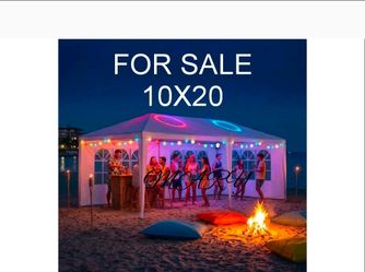 10' x 20' Outdoor White Waterproof Gazebo Canopy Tent with Removable Sidewalls Windows