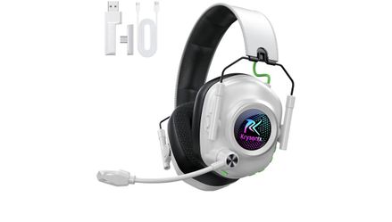 Brand: Krysenix Krysenix 2.4 GHz Wireless Gaming Headset for PC, PS5, PS4, Switch, Mac, Bluetooth 5.4 Gaming Headphones with Noise Canceling Microphon