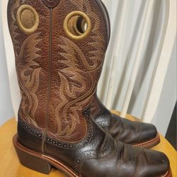 ARIAT Men's Heritage Roughstock Western Brown Leather Boots Size 8 D 10002227