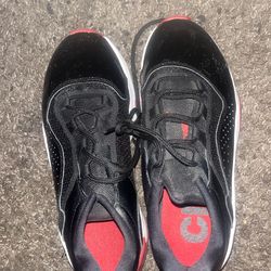 black nike/jordan athletic sneakers