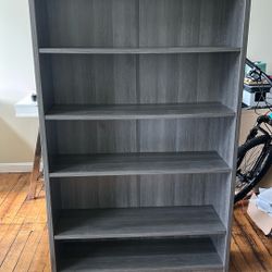 📚 Dark Gray 5-Shelf Bookshelf – Sunon Brand