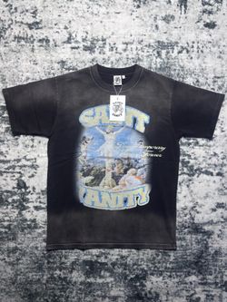 Saint Vanity Graphic Tee - Faded Black Vintage Wash - NWT - Size S-L