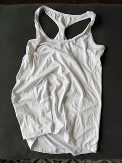 icyzone Racerback Workout Tank | White | Small