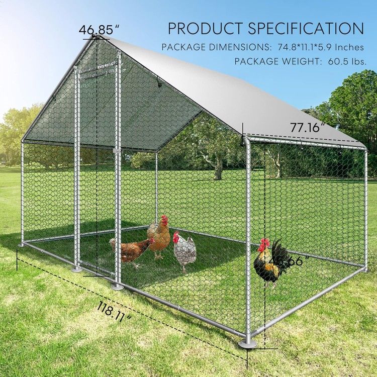 Metal Walkin Chicken Coop 10' X 6.5 W X 6.5 H for Sale in Hialeah, FL