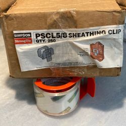 Sheathing Clips For 5/8” Plywood. 20 Guage.  Quantity Is 250 Clips 