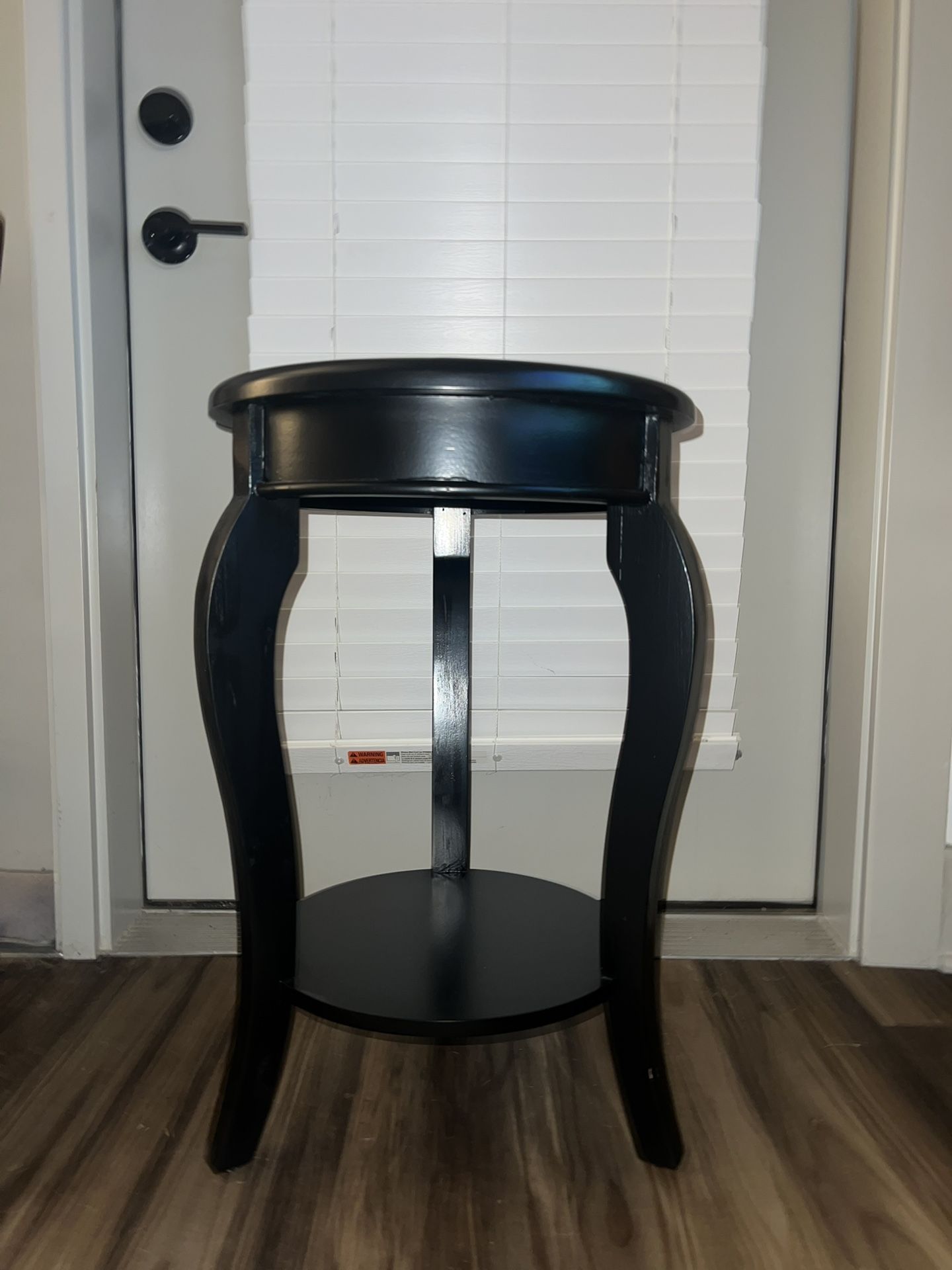 Round Black Side Table