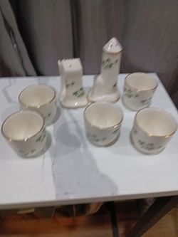 Espresso or tea cups salt and pepper shakers made in cork Ireland
