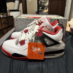 Fire red Jordan 4s 2020 retros