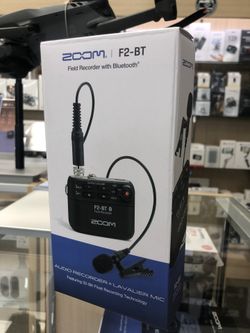 Zoom F2 BT Ultra compact Bluetooth Enabled Portable Field Recorder With Lavalier Microphone