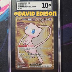 Mew Ex 205/165 SGC 10 GEM MINT Gold Metal 205 Pokemon Scarlet Violet 151 UPC