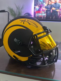 Rams helmet signed by Aaron Donald
