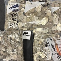 Silver Coins .50, .25, .10 – 90% Junk Silver – Dimes, Quarters, Halves