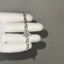 Moissinite 925 Silver Cross bracelet 